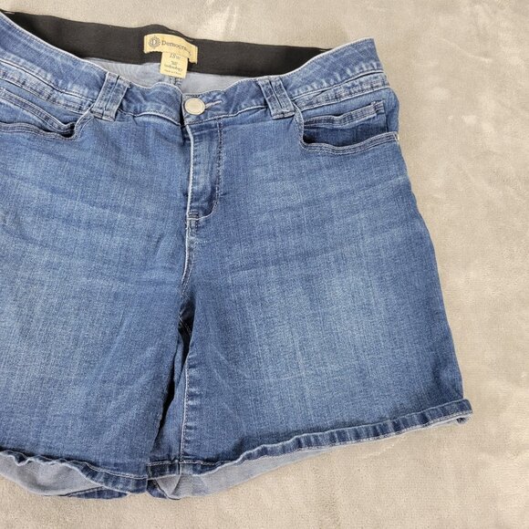 Democracy Womens Shorts 18W Plus Ab Technology Medium Blue Denim Comfy SHO19E - Picture 5 of 10